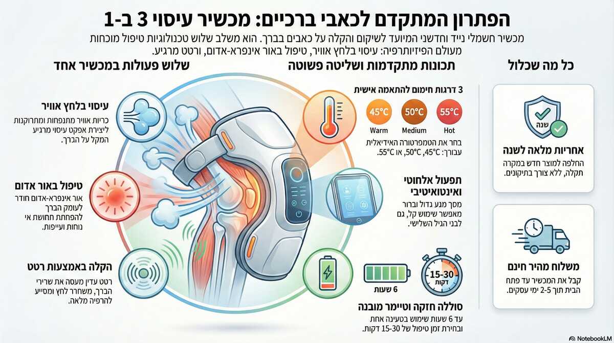 מכשיר עיסוי לברך 3 ב 1