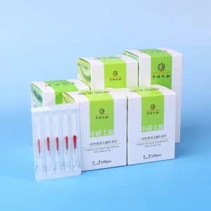 מחטי דיקור סטריליות לשימוש חד־פעמי Zhongyan Taihe 0.25×50 מ״מ – מארז 100 יח׳