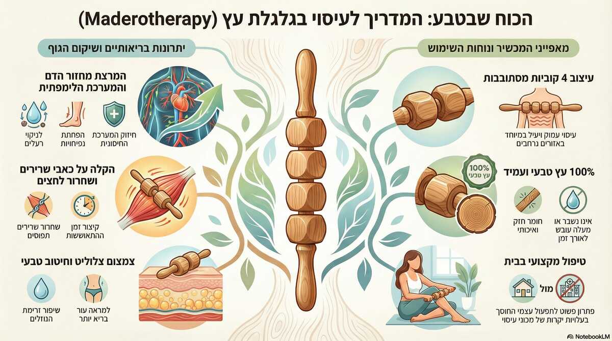 עיסוי גלגלת עץ