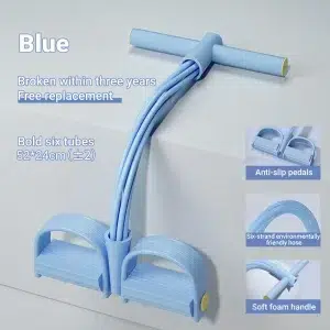 מותחן רגליים עם דוושות בצבע כחול — שש גומיות